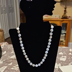 Elegant White Blush Pearl Necklace